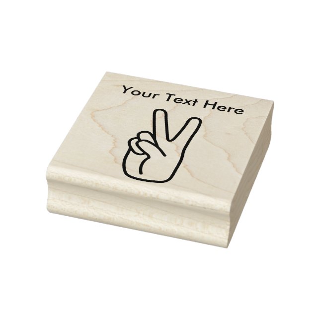 Peace Hand Sign Rubber Stamps (Stamp)