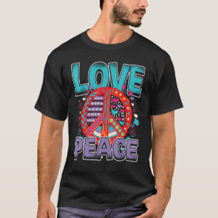 Peace Hand Tie Dye Finger Freedom Hippie Flower Ch T-Shirt