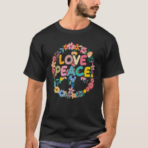 Peace Hand Tie Dye Sign Of Freedom Hippie Flower C T-Shirt