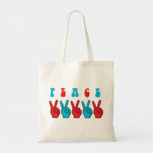 Peace Hands Tote Bag