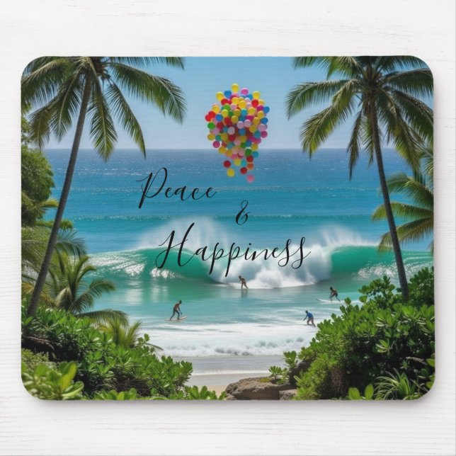 Peace & Happiness Mousepad (Front)