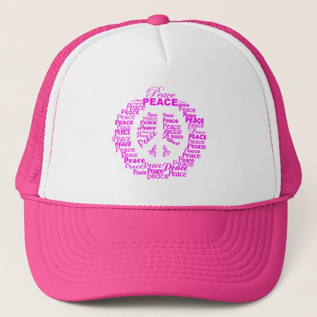 Peace hat - pink (Front)