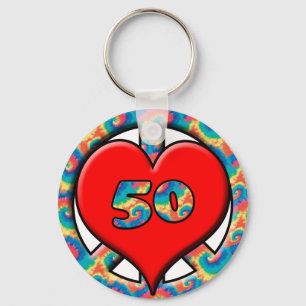 Peace, Heart, 50 Key Ring