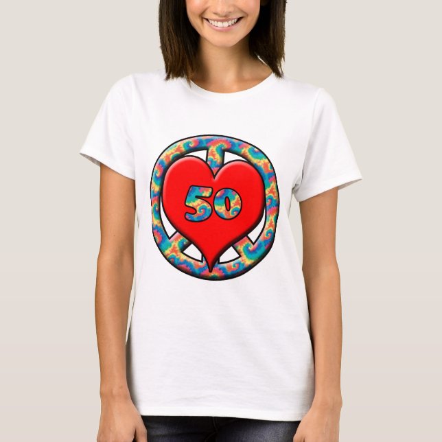 Peace, Heart, 50 T-Shirt (Front)