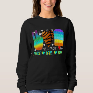 Peace Heart Love And Pop It Popsicle Sensory Toy Sweatshirt