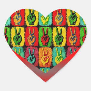 Peace Heart Sticker