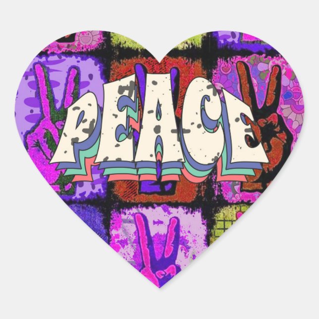 Peace Heart Sticker (Front)