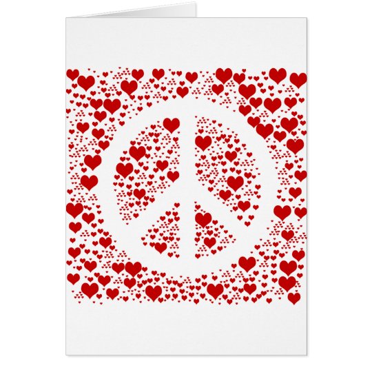 Peace Hearts Card