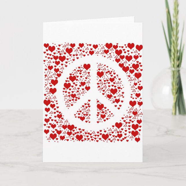 Peace Hearts Holiday Card (Front)
