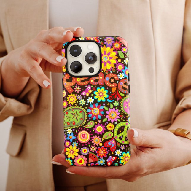 Peace Hippie iPhone | 60s Hippie iPhone Case-Mate Case-Mate iPhone Case (Creator Uploaded)