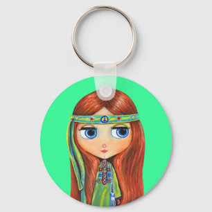 Peace Hippie Keychain