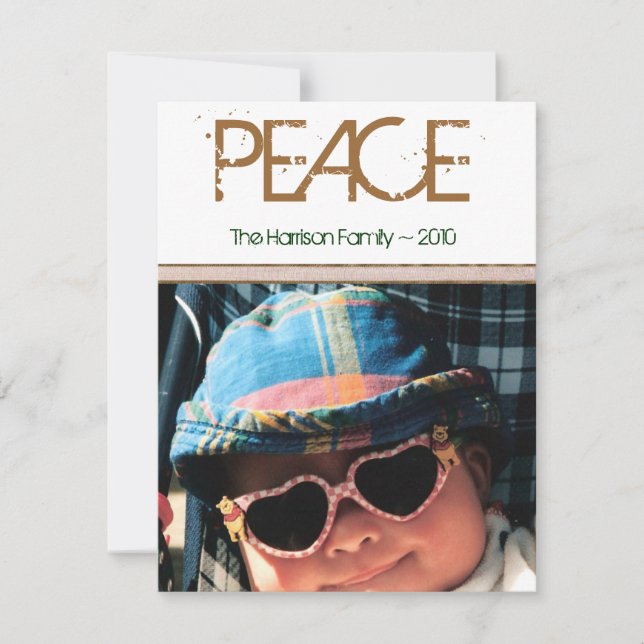 Peace Holiday Photo Card (Front)