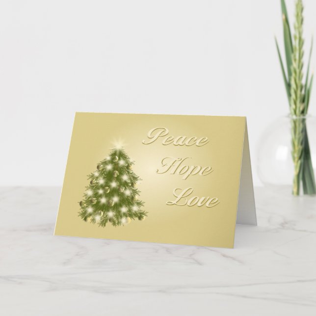 Peace, Hope, Love Christmas Card (Front)
