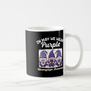 Peace Hope Love Gnomes Purple Ribbon Fibromyalgia Coffee Mug