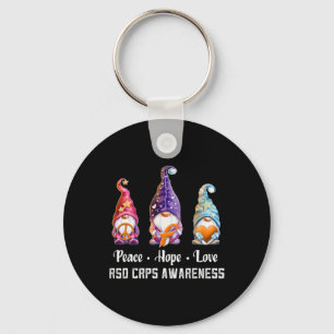 Peace Hope Love Gnomes Rsd Crps Awareness Key Ring