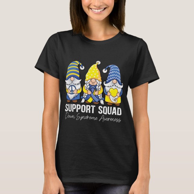 Peace hope Love gnomes support Down Syndrome Aware T-Shirt (Front)