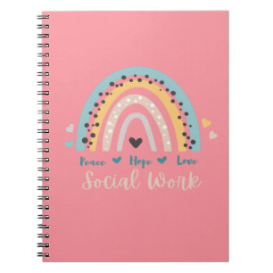 Peace Hope Love Social Work Notebook