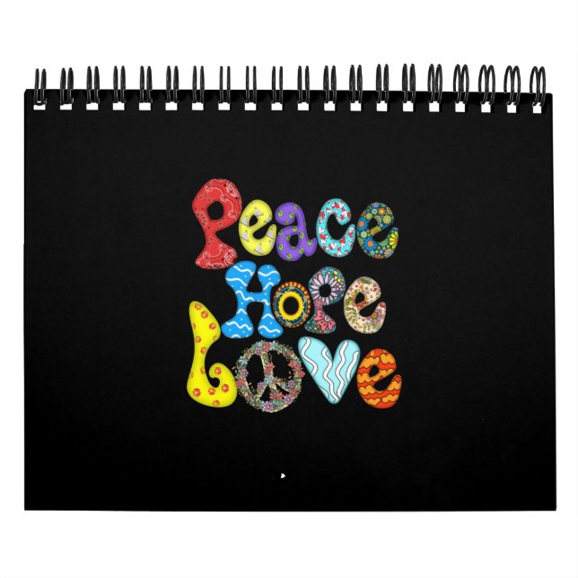Peace Hope Love sublimation Calendar (Cover)