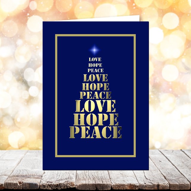Peace, Hope Love Unique Christmas Card (Creator Uploaded)