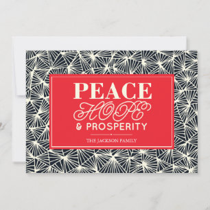 Peace, Hope & Prosperity Paper Holiday Card