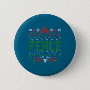 Peace I Come In Peace Couple Matching Ugly Christm 6 Cm Round Badge