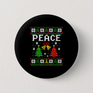 Peace I Come In Peace Couple Matching Ugly Christm 6 Cm Round Badge