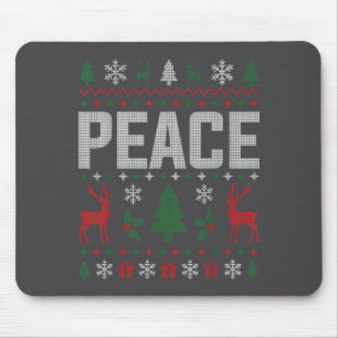 Peace I Come In Peace Couple Matching Ugly Christm Mouse Mat