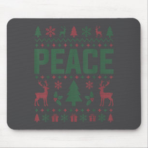 Peace I Come In Peace Couple Matching Ugly Christm Mouse Mat