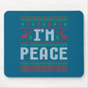 Peace I Come In Peace Couple Matching Ugly Christm Mouse Mat
