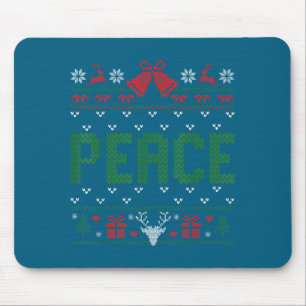 Peace I Come In Peace Couple Matching Ugly Christm Mouse Mat