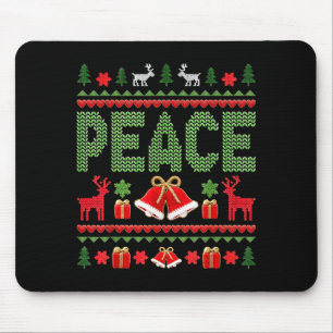 Peace I Come In Peace Couple Matching Ugly Christm Mouse Mat