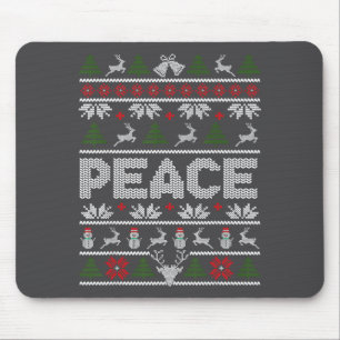 Peace I Come In Peace Couple Matching Ugly Christm Mouse Mat