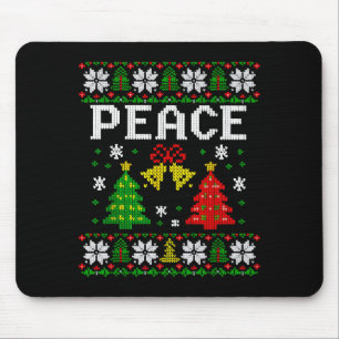 Peace I Come In Peace Couple Matching Ugly Christm Mouse Mat