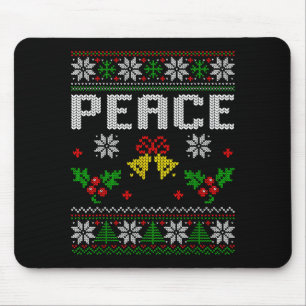 Peace I Come In Peace Couple Matching Ugly Christm Mouse Mat