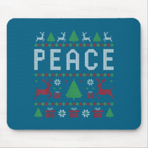 Peace I Come In Peace Couple Matching Ugly Christm Mouse Mat