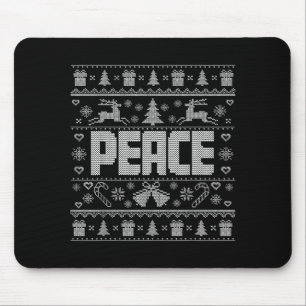 Peace I Come In Peace Couple Matching Ugly Christm Mouse Mat