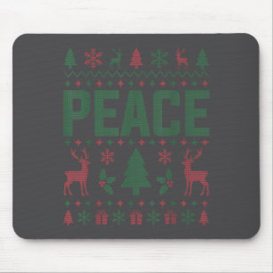 Peace I Come In Peace Couple Matching Ugly Christm Mouse Mat