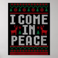 Peace I Come In Peace Couple Matching Ugly Christm