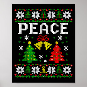 Peace I Come In Peace Couple Matching Ugly Christm Poster