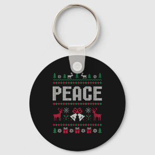 Peace I Come In Peace Matching Couple Ugly Merry C Key Ring