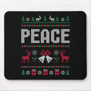 Peace I Come In Peace Matching Couple Ugly Merry C Mouse Mat