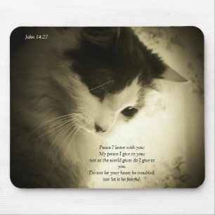 Peace I Give John 14:27 Mouse Mat