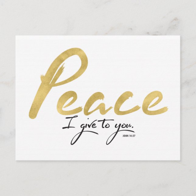 Peace I give to you postcard (Front)