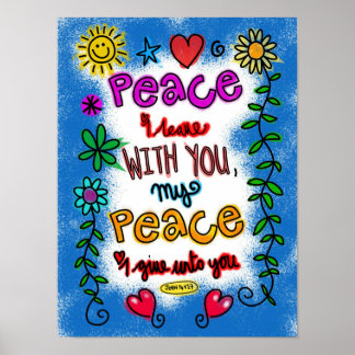 Peace I Leave with You John 14:27 Christian Poster