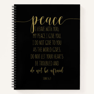 Peace I Leave With You, John 14:27 Notebook