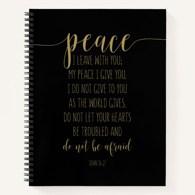 Peace I Leave With You, John 14:27 Notebook (Front)