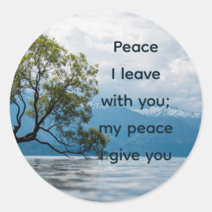 Peace I leave with you; my peace  Bible Scripture Classic Round Sticker