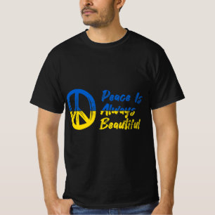 Peace I Stand With Ukraine Support T-Shirt