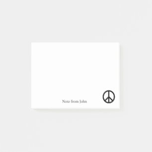 Peace Icon Custom Name Text Post-it Notes