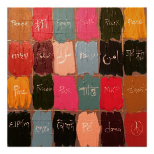 Peace in 24 Languages Poster